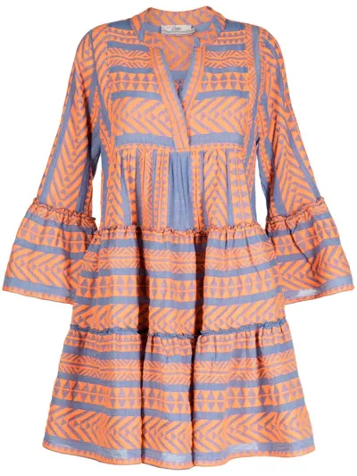 Devotion Ella Graphic-print Dress In Orange