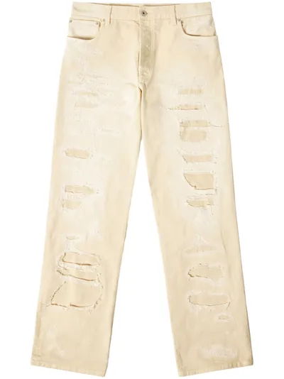 Heron Preston Mid-rise Straight-leg Jeans In Neutrals