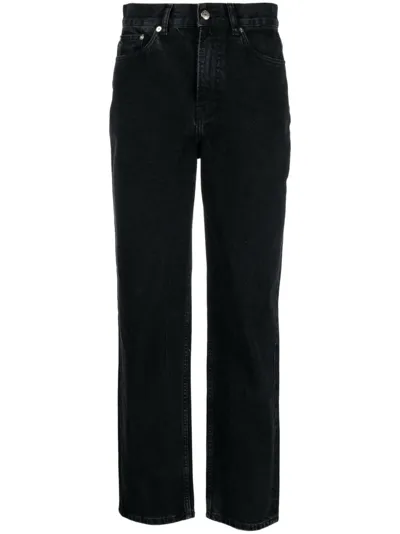 Filippa K Baggy Tapered Denim Jeans In Black