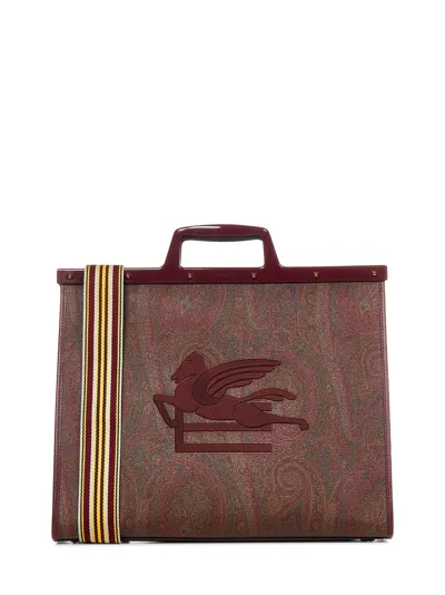 Etro Love Trotter Tote Bag Red In Multicolor