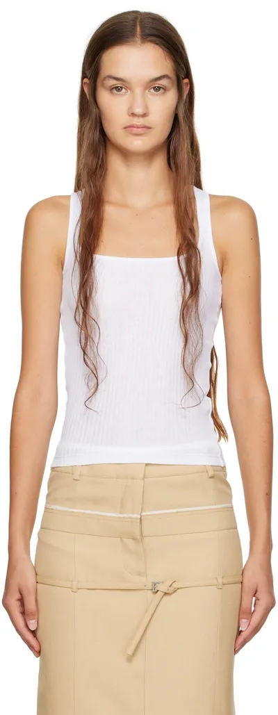 Jacquemus White Le Chouchou 'le Débardeur Caraco' Tank Top In 100 White