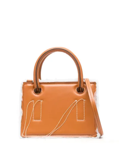 Dentro Mini Otto Leather Tote Bag In 褐色