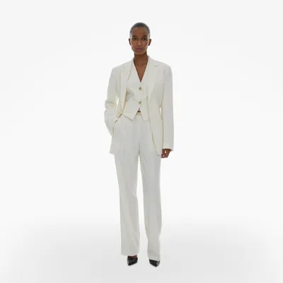 Helmut Lang Belted Blazer In Ivory