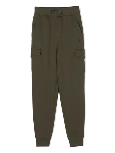 Ralph Lauren Kids' Logo-embroidered Cargo Track Pants In Green