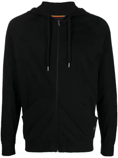 Paul Smith Zip-up Cotton Hoodie In Black