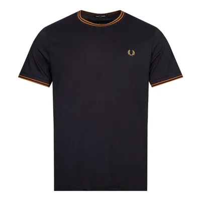 Fred Perry Twin Tipped T-shirt In Navy