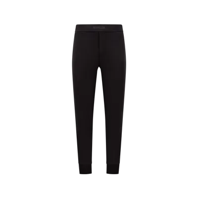 Moncler Collection Fleece Jogging Trousers Black In Noir