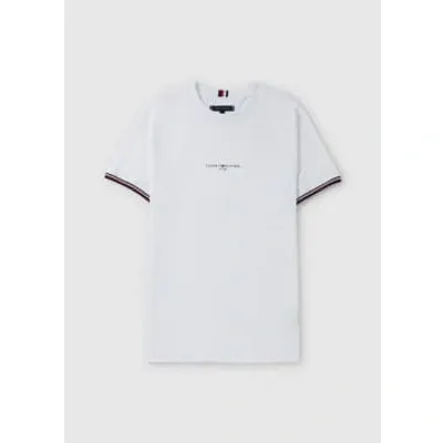 Tommy Hilfiger Mens Tommy Logo Tipped T-shirt In White