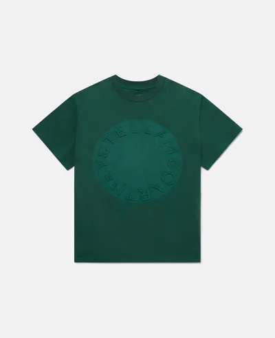 Stella Mccartney Circular Logo Disc T-shirt In Green