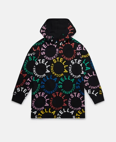 Stella Mccartney Rainbow Logo Hoodie In Multicolour