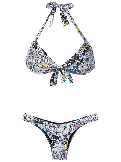 Amir Slama Graphic-print Bikini Set In Multicolour