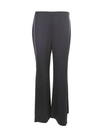 Giorgio Armani Satin Asymmetrical Bottom Pants Clothing In Blue