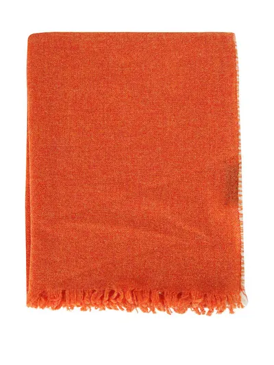 Oats & Rice Weaver Cashmere Scarf Accessories In Yellow &amp; Orange