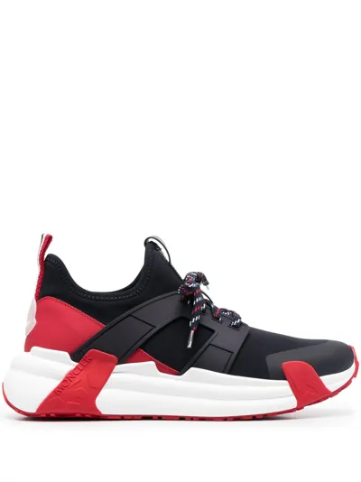 Moncler Men's Lunarove Nylon Low-top Sneakers In Blue Red