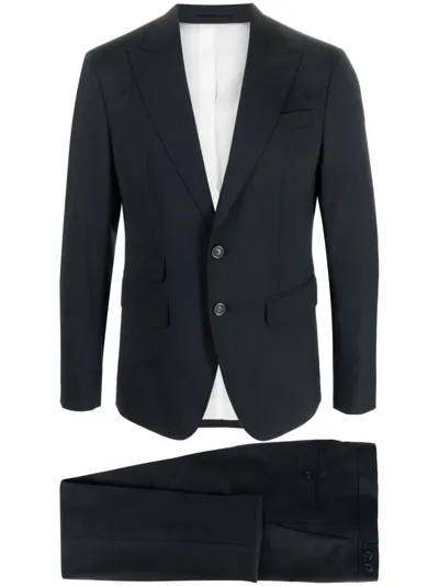 Dsquared2 Single-breasted Wool Suit In Blue