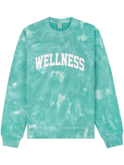 Sporty And Rich Wellness Tie-dye Sweatshirt In Green