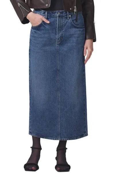 Citizens Of Humanity Peri Organic Cotton Blend Denim Skirt In Daru