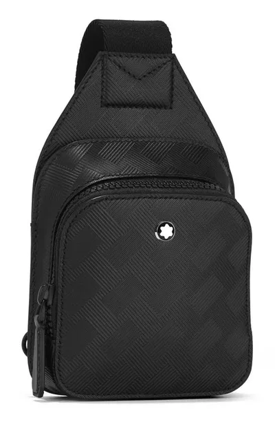 Montblanc Mini Extreme 3.0 Leather Sling Bag In Black