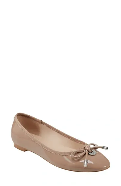 Bandolino Payly Patent Ballet Flat In Medium Natural Patent