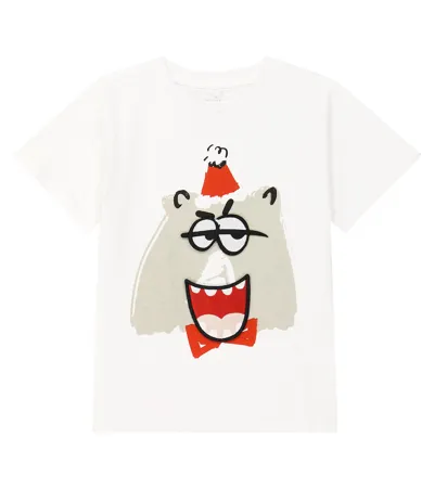 Stella Mccartney Kids' Printed Cotton T-shirt In White