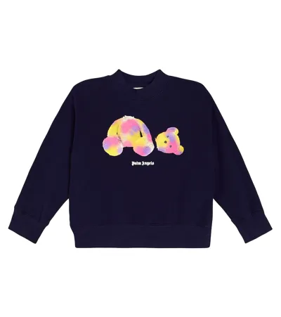 Palm Angels Kids' Printed Sweatshirt In Navy