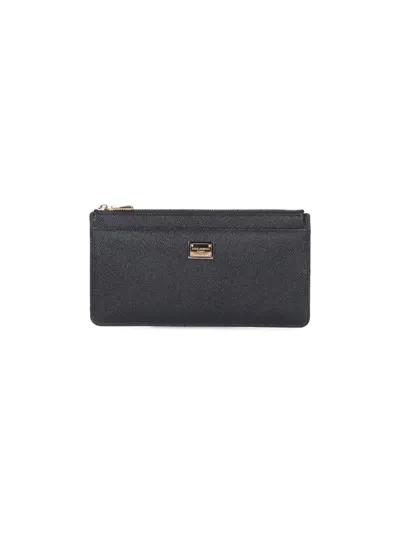 Dolce & Gabbana Large Card Holder "dauphine" In Black  