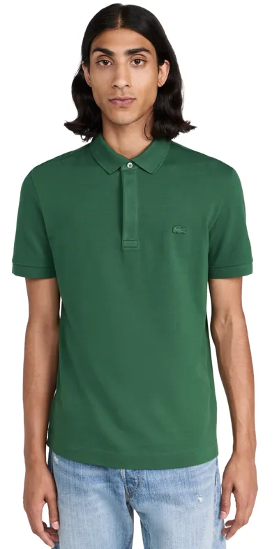 Lacoste Stretch Cotton Paris Polo In Green