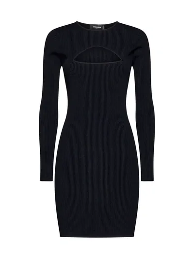 Dsquared2 Cut-out Mini Dress In Black