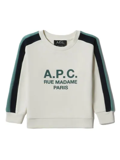 Apc Kids' Jani Logo-print Sweatshirt In White