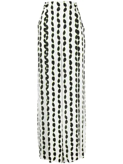 Diane Von Furstenberg Jed Wide-leg Trousers In White