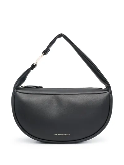 Tommy Hilfiger Contemporary Smooth-grain Shoulder Bag In Black