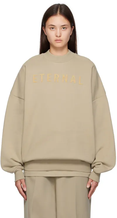 Fear Of God Beige Eternal Sweatshirt In 252 Dusty Beige