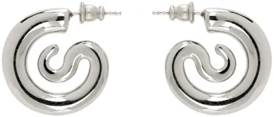 Panconesi Xs Serpent Hoop Earrings In Silver