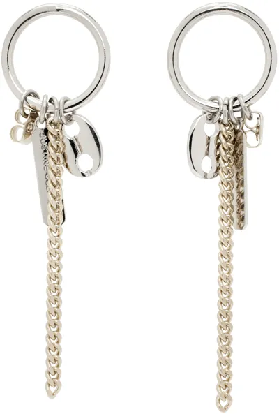 Justine Clenquet Silver & Gold Rita Earrings In Palladium/gold