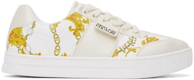 Versace Jeans Couture White Court 88 Sneakers In Multi