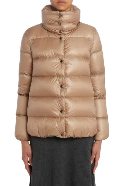 Moncler Cochevis Short Down Jacket In Beige