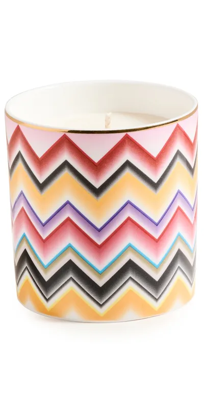 Missoni Fine Bone China Candle- Zig Zag In Multicolor 100