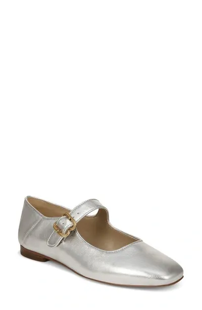 Sam Edelman Michaela Mary Jane Flat Soft In Silver