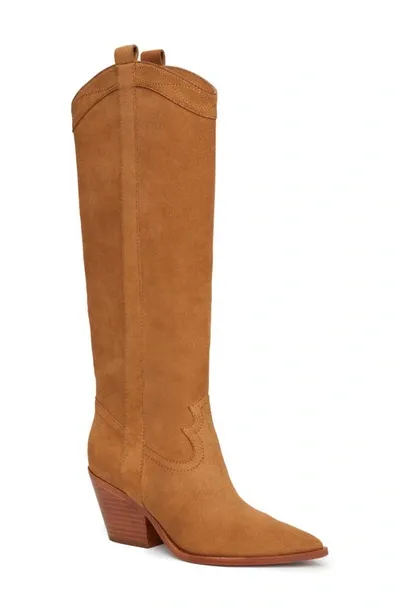 Paige Luca Pointed Toe Western Boot In Ochre