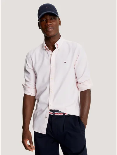 Tommy Hilfiger Slim Fit Oxford Shirt In Precious Pink