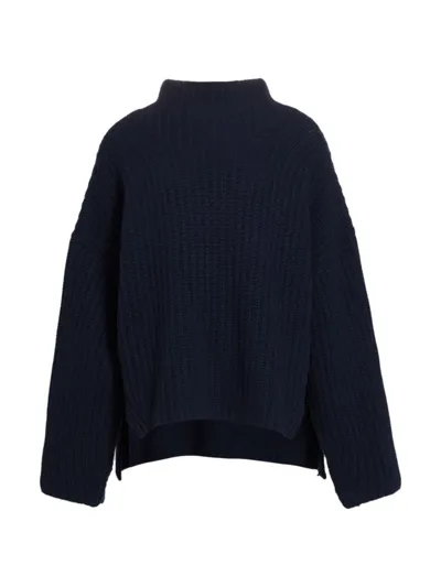 Loulou Studio Gray Bera Turtleneck In Navy