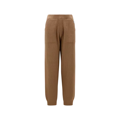 Moncler Collection Pantalon En Laine Et Cachemire In Brown