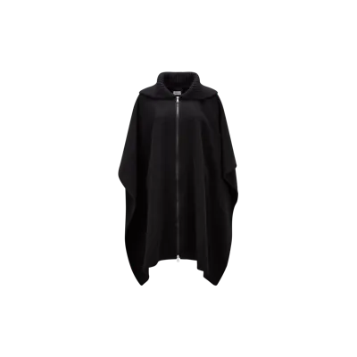 Moncler Collection Cape En Feutre De Laine In Noir