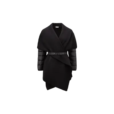 Moncler Collection Wool Blend Cape Black