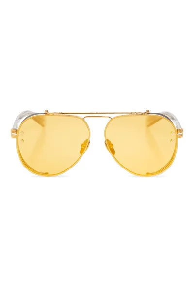 Balmain Eyewear Capitane Pilot Frame Sunglasses In Gold