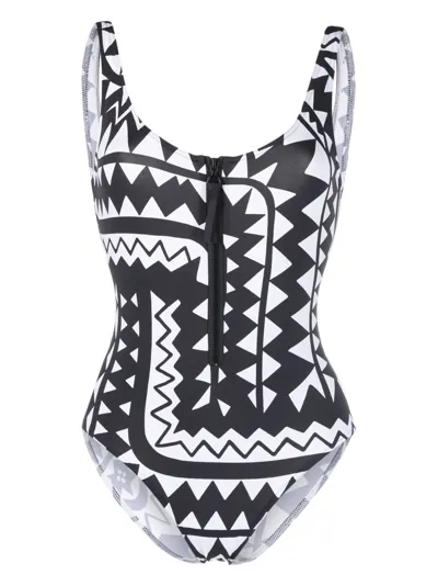 Eres Tipi Tank Graphic-print Swimsuit In Tribu Print