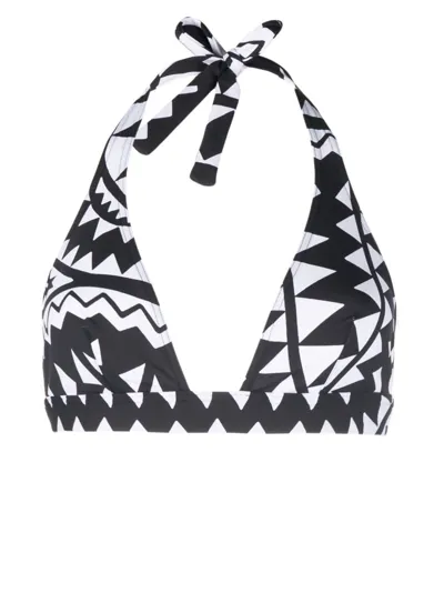 Eres Pluie Triangle Bikini Top In Tribu Print