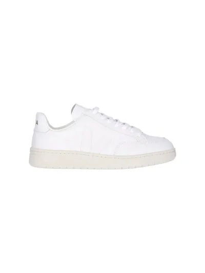 Veja V-12 Leather Sneakers In White