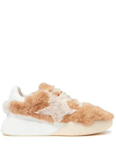 Stella Mccartney Loop Faux Fur Sneakers In Multicolor