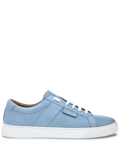 Billionaire Low-top Leather Sneakers In Blau